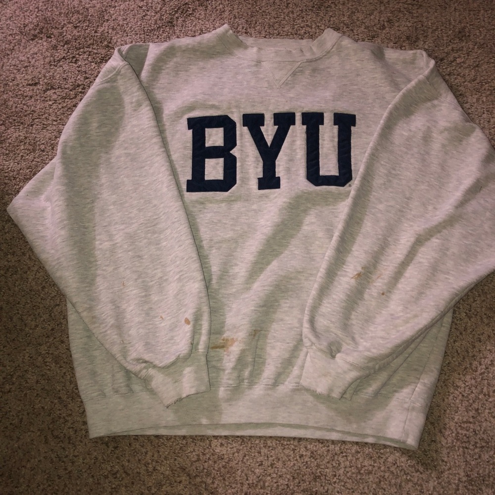 Vintage BYU Gear For Sports Gray Sweatshirt